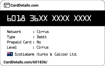 Card Details: 601836