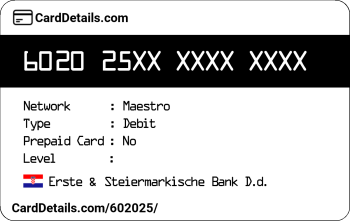Card Details: 602025