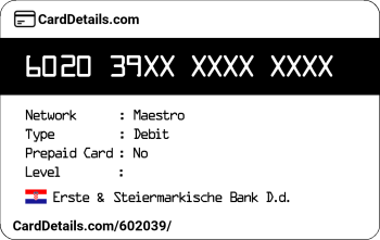 Card Details: 602039
