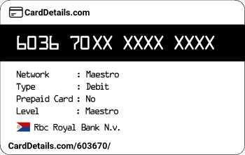 Card Details: 603670