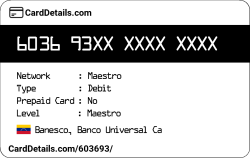 Card Details: 603693
