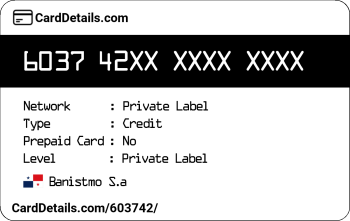 Card Details: 603742