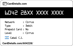 Card Details: 604228