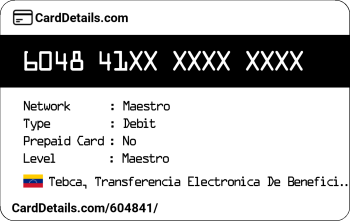 Card Details: 604841