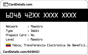 Card Details: 604842