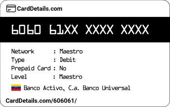 Card Details: 606061