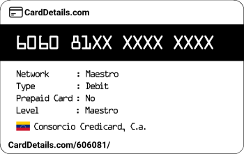 Card Details: 606081