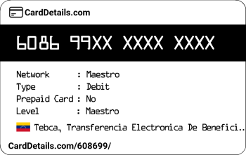 Card Details: 608699