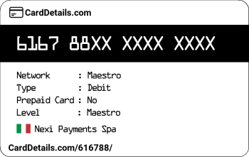 Card Details: 616788