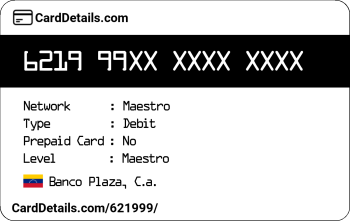 Card Details: 621999