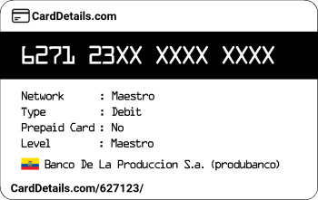 Card Details: 627123