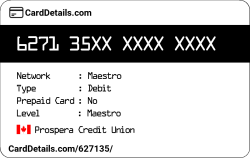 Card Details: 627135