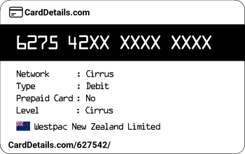 Card Details: 627542