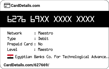 Card Details: 627669