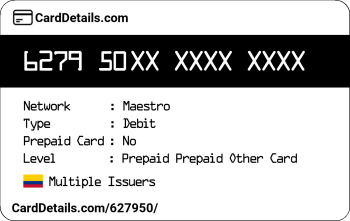 Card Details: 627950
