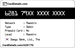 Card Details: 628179