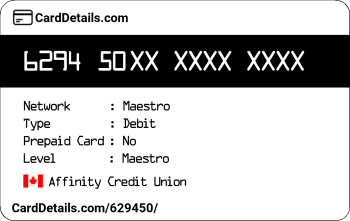 Card Details: 629450