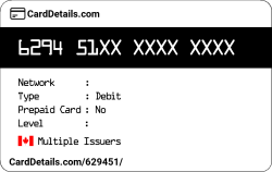 Card Details: 629451