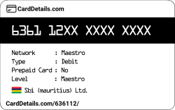 Card Details: 636112