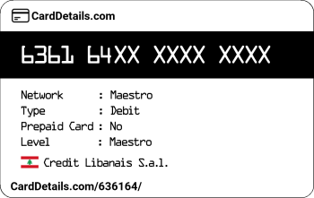 Card Details: 636164