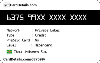 Card Details: 637599