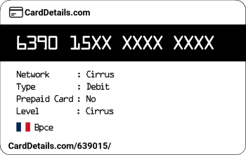 Card Details: 639015