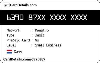 Card Details: 639087