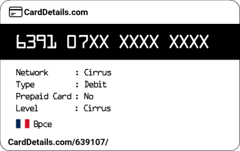 Card Details: 639107
