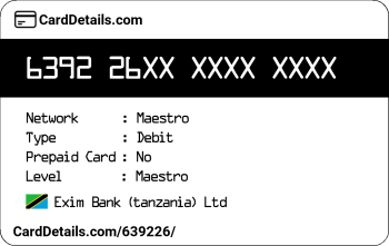 Card Details: 639226