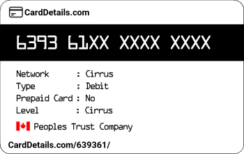 Card Details: 639361