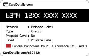 Card Details: 639412