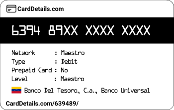 Card Details: 639489