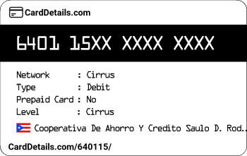 Card Details: 640115