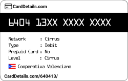 Card Details: 640413