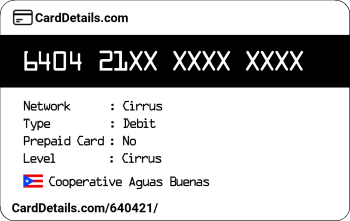 Card Details: 640421