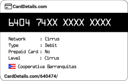 Card Details: 640474