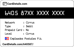 Card Details: 640587
