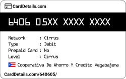 Card Details: 640605