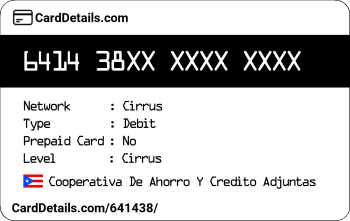 Card Details: 641438