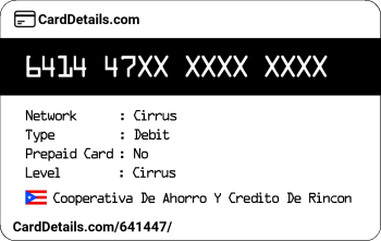 Card Details: 641447