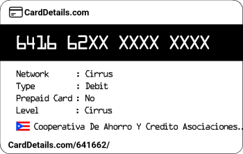 Card Details: 641662