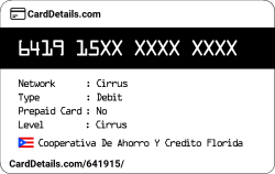 Card Details: 641915