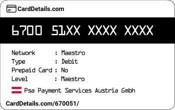 Card Details: 670051