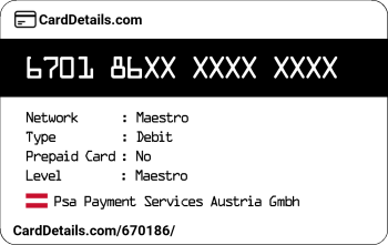 Card Details: 670186