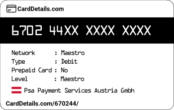 Card Details: 670244