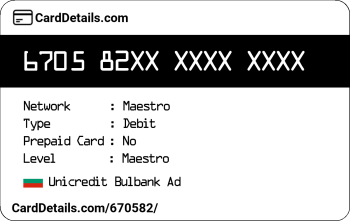 Card Details: 670582