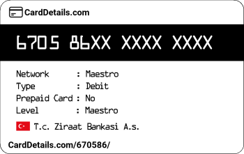 Card Details: 670586