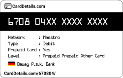 Card Details: 670804