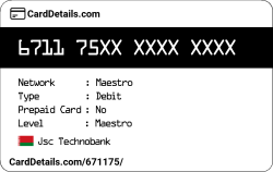 Card Details: 671175