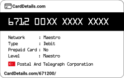 Card Details: 671200